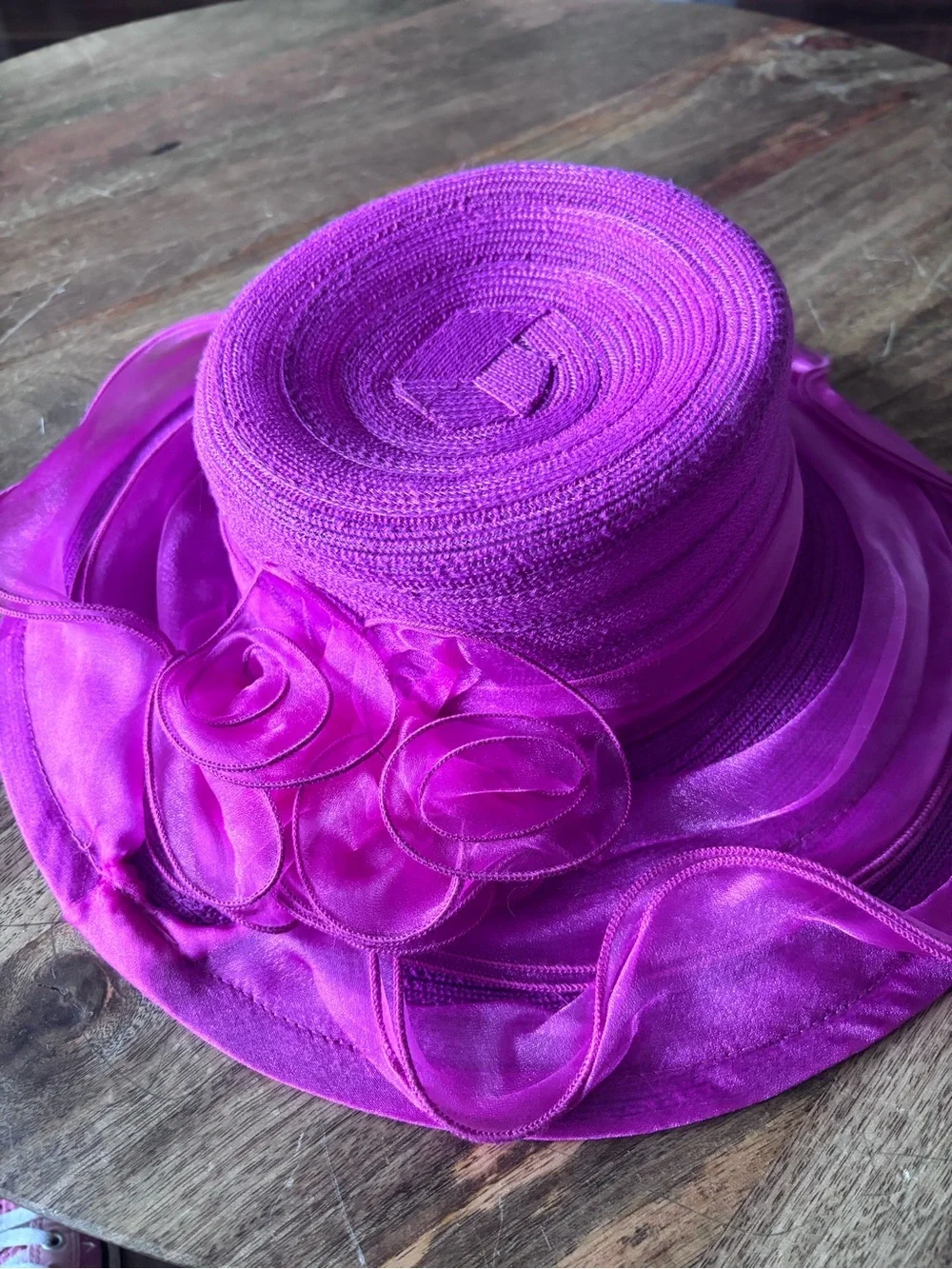 Elegant Women’s Organza Wide-Brim Hats in Multiple Colors